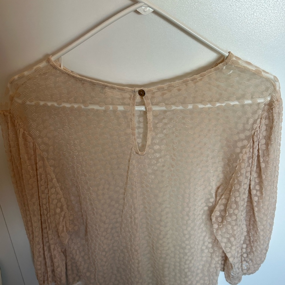 Saints and Hearts Polka Dot Cream Blouse - Picture 3 of 4